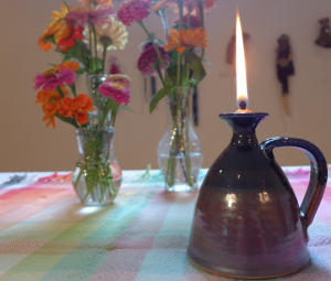 A peace lamp was given to Patchwork Central by Mennonite Mission Network as a “reminder of our long history together, and an encouragement to continue to be a light in your community.” 