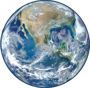 earth cropped with ozone