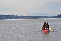 Canoeing on Skagit Bay