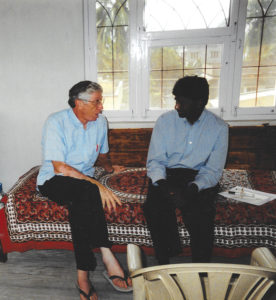 Harvey Chupp (left) and "Doc" Yarlagadda in the medical clinic chapel. Photo provided.
