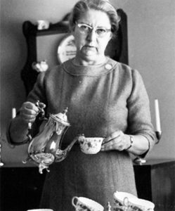 Mary Emma pours tea. Photo provided.