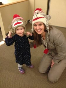 Pastor Ruth with Adeline Penner at Rainbow Mennonite Church. 