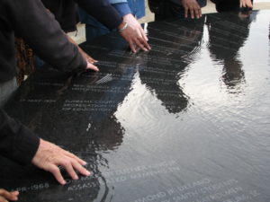 Participants in the Sankofa Journey at the Civil Rights Memorial in Montgomery, Alabama. (photo provided)