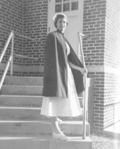 Sara at Bethel Deaconess Hospital, where she graduated from nursing school in 1957. Photo provided.