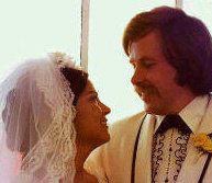 Iris and Leo at their wedding in 1973. 